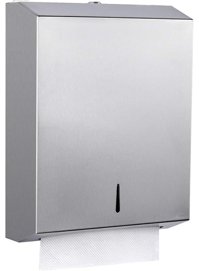 ALMIFTAH ALMIFTHA Paper Towel Dispenser Wall Mount Commercial C Fold Multi Fold Tri Fold Touchless Hand Towel Dispenser with Lock Stainless Steel - Image 3